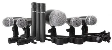 PROEL DMH8XL Dobmikrofon szett, 12 darab mikrofon tartóval: 1xDM12, 4xDM1, 3xCM602, 4xAPM47, hordozó