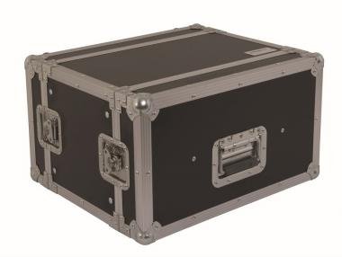 PROEL 19 dřevěný rack 6U, hloubka 250 mm, černý, 7 mm silné, hliníkové profily