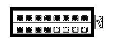 PROEL BOX1204S Szerelt stage box, 12 x XLR mama, 4 x XLR papa, 54 pólusú multipin papa