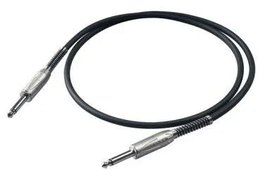 PROEL BULK100LU5 Hangszerkábel 5 m 2x6,3 mm S4CPRO mono jack dugó, nikkelezett fémház, HPC115 kábel