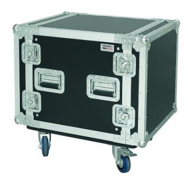PROEL 19 rack 10U, mobilní, 450mm hloubka, černý, 5vrstvý dřevěný