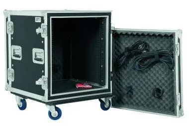 PROEL CR412BLKMW Rack doboz 12U, rázkódásmentes, gurulós, mé:500 mm, 19