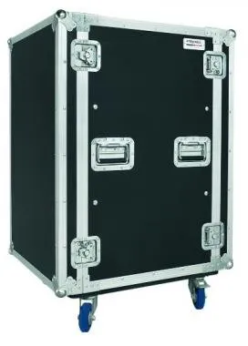 PROEL CR418BLKMW Rack doboz 18U, rázkódásmentes, gurulós, mé:500 mm, 19
