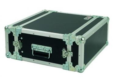 PROEL 19 dřevěný rack 4U, hloubka 330 mm, černý, 8 mm silné, hliníkové profily