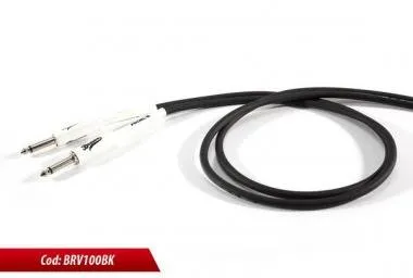 PROEL BRV100LU5BK Hangszerkábel, 5 m fekete, 2x 6,3 mm mono jack dugó