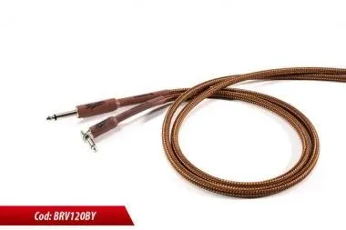 PROEL BRV120LU3BY Hangszerkábel, 3 m barna-arany, 1x 6,3 mm mono jack és 1x 6,3 mm pipa mono jack du