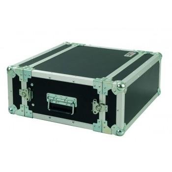 PROEL 19 dřevěný rack 4U, hloubka 250 mm, černý, 8 mm silné, hliníkové profily
