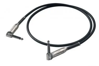 PROEL BULK130LU015 Hangszerkábel 0,15 m 2x6,3 mm S4RCS mono pipa jack dugó, nikkelezett fémház, HPC1