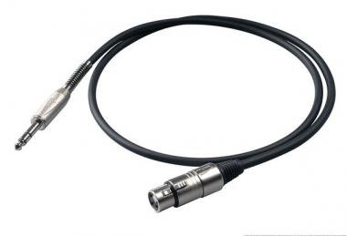 Proel IM kabel, 5m, černý, XLR 3FVPRO, 6,3mm S5CPRO jack