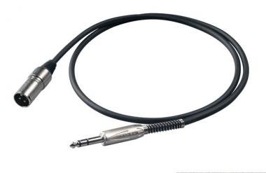 Proel IM kabel, 5m černý, 6,3mm stereo jack a XLR 3MVPRO