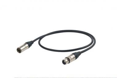 Proel Mikrofonní kabel 5m, černý, Neutrik XLR NC3FXX a NC3MXX, s ochranným prvkem