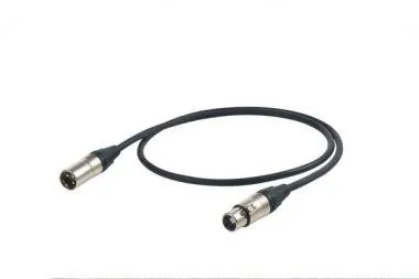 PROEL ESO210LU10 Mikrofonkábel, 10m fekete, Neutrik XLR NC3FXX és NC3MXX, HPC210 kábel törésgátlóval