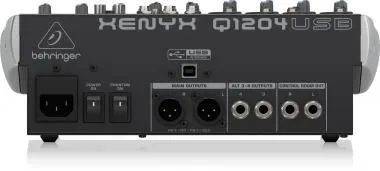 Behringer Q1204USB keverő, analóg, 12 bemenet, 2/2-bus, mikrofon-előerősítő, kompresszor, EQ, USB