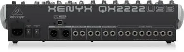 Behringer QX2222USB keverő, analóg, 22 bemenet, 2/2-bus, mikrofon-előerősítő, kompresszor, EQ, USB