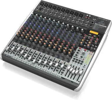 Behringer QX2442USB keverő, analóg, 24 bemenet, 4/2-bus, mikrofon-előerősítő, kompresszor, EQ, USB
