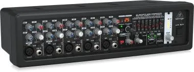Behringer PMP550M keverő, 500W, 5 csatornás Klark Teknik Multi-FX processzor, FBQ