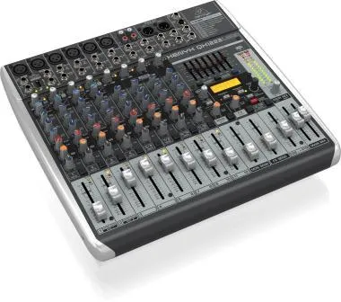 Behringer QX1222USB keverő, analóg, 16 bemenet, 2/2-bus, mikrofon-előerősítő, kompresszor, EQ, USB