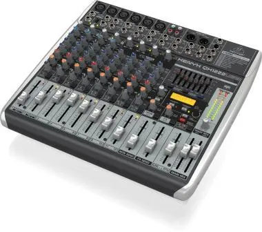 Behringer QX1222USB keverő, analóg, 16 bemenet, 2/2-bus, mikrofon-előerősítő, kompresszor, EQ, USB