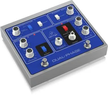 Behringer DUAL-PHASE effektpedál, autentikus dual analóg Phase Shifter, 12 opto-kapcsoló