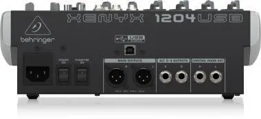 Behringer 1204USB keverő, analóg, 12 bemenet, 2/2-bus, mikrofon-előerősítő, kompresszor, EQ, USB