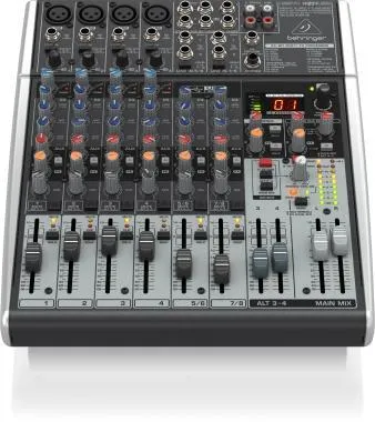 Behringer X1204USB keverő, analóg, 12 bemenet, 2/2-bus, mikrofon-előerősítő, kompresszor, EQ, USB