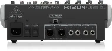 Behringer X1204USB keverő, analóg, 12 bemenet, 2/2-bus, mikrofon-előerősítő, kompresszor, EQ, USB