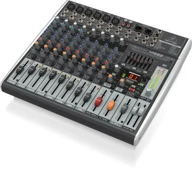 Behringer X1222USB keverő, analóg, 16 bemenet, 2/2-bus, mikrofon-előerősítő, kompresszor, EQ, USB