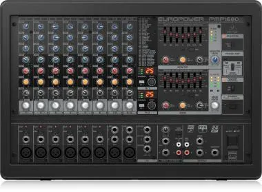 Behringer PMP1680S keverő, 1600W-os, 10 csatorna, Multi-FX processzor, FBQ visszacsatolás-érzékelő rendszer