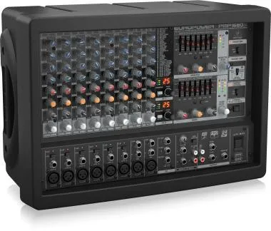 Behringer PMP1680S keverő, 1600W-os, 10 csatorna, Multi-FX processzor, FBQ visszacsatolás-érzékelő rendszer