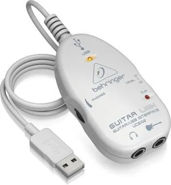 Behringer UCG102 interfész/hangkártya, gitár-USB, PC/Mac vagy I/O S eszközzel történő felvételhez