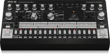 Behringer RD-6-BK dobgép, analóg, 8 dobhanggal, 16-step sequencer, distortion effekt, fekete