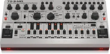 Behringer TD-3-MO-SR szintetizátor, analóg, Bass Line, VCO, MIDI, VCF, Sub-Harmonics oszcillátor, szürke