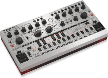 Behringer TD-3-MO-SR szintetizátor, analóg, Bass Line, VCO, MIDI, VCF, Sub-Harmonics oszcillátor, szürke