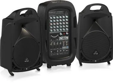 Behringer PPA2000BT mobil hangrendszer, 2000W, 8 csatorna, keverő, Bluetooth,