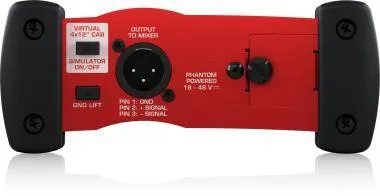 Behringer GI100 DI Box, professzionális akkumulátoros/fantom táp, gitárhangszóró-emulációval