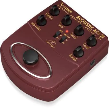 Behringer ADI21 akusztikus erősítő modellező/közvetlen felvételi előerősítő/DI Box