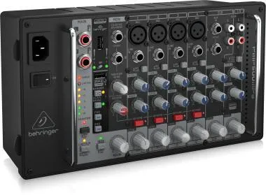 Behringer PMP500MP3 keverő, 500W, 8 csatorna, MP3 lejátszó, vezeték nélküli opció