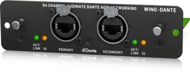 Behringer WING-DANTE kiegészítő, WING bővítőkártya 64x64 csatornás Audinate Dante AoIP hálózathoz