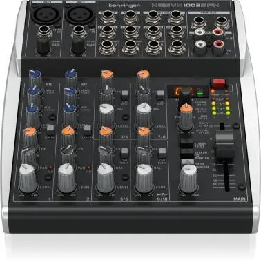 Behringer XENYX 1002SFX keverő, analóg, 10 bemenet, USB streaming interfésszel és Klark Teknik effektekkel