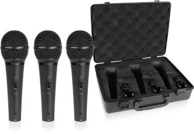 Behringer XM1800S mikrofon szett, 3 darab, dinamikus, kardioid, vokál és hangszer