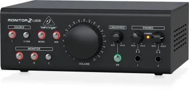 Behringer MONITOR2USB hangszóró- és fejhallgató-monitorozó vezérlő VCA-vezérléssel és USB audiointerfésszel