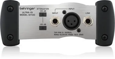 Behringer DI100 DI Box, professzionális, akkumulátoros/fantom táp