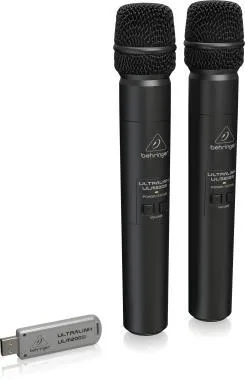 Behringer ULM202USB vezeték nélküli mikrofon rendszer, 2 kézi adó, USB-vevőegység, 2,4 GHz