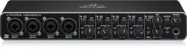 Behringer UMC404HD interfész/hangkártya, 4-be/4-ki, 24-Bit/192 kHz, Midas mikrofon-előerősítők, USB