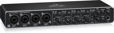 Behringer UMC404HD interfész/hangkártya, 4-be/4-ki, 24-Bit/192 kHz, Midas mikrofon-előerősítők, USB