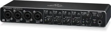 Behringer UMC404HD interfész/hangkártya, 4-be/4-ki, 24-Bit/192 kHz, Midas mikrofon-előerősítők, USB
