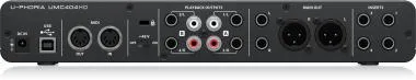 Behringer UMC404HD interfész/hangkártya, 4-be/4-ki, 24-Bit/192 kHz, Midas mikrofon-előerősítők, USB