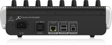 Behringer X-TOUCH EXTENDER kiegészítő, 8 érintésérzékeny aktív fader, USB Hub és Ethernet/USB interfészekkel