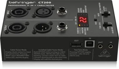 Behringer CT200 kiegészítő, kábeltesztelő, 8 az 1-ben, mikropocesszor vezérlés