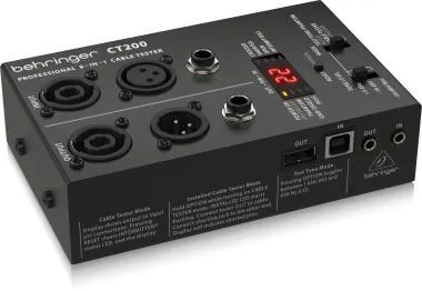 Behringer CT200 kiegészítő, kábeltesztelő, 8 az 1-ben, mikropocesszor vezérlés
